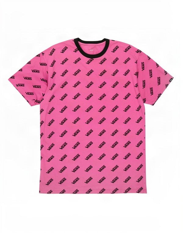 Vans - Camiseta gráfica para hombre, talla grande, algodón rosa