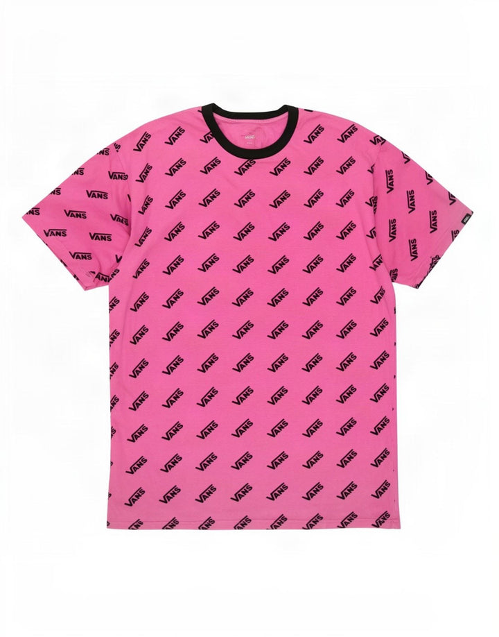 Vans - Camiseta gráfica para hombre, talla grande, algodón rosa