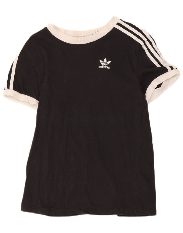 Adidas Camiseta Mujer Top UK 6 XS Negro Colorblock Algodón