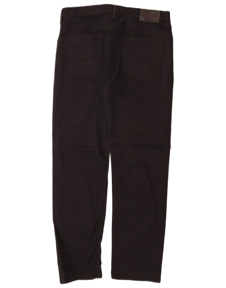 Marks & Spencer Vaqueros rectos regulares para hombre W34 L31 Algodón negro