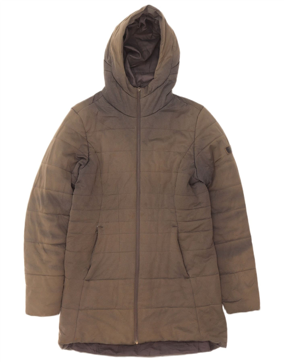 Berghaus Abrigo acolchado con capucha para mujer UK 44 Poliéster gris grande