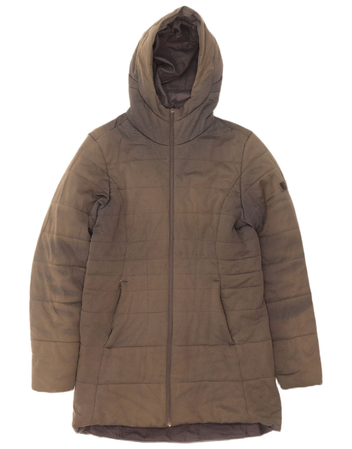 Berghaus Abrigo acolchado con capucha para mujer UK 44 Poliéster gris grande