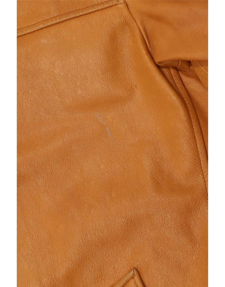 Steve Madden Chaqueta de cuero para hombre UK 42 XL Cuero beige
