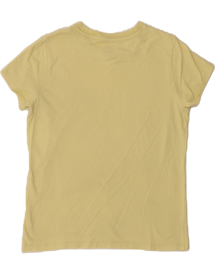 LEVI'S Womens Graphic T-Shirt Top UK 14 Medium Yellow Vintage Levi's and Second-Hand Levi's from Messina Hembry 