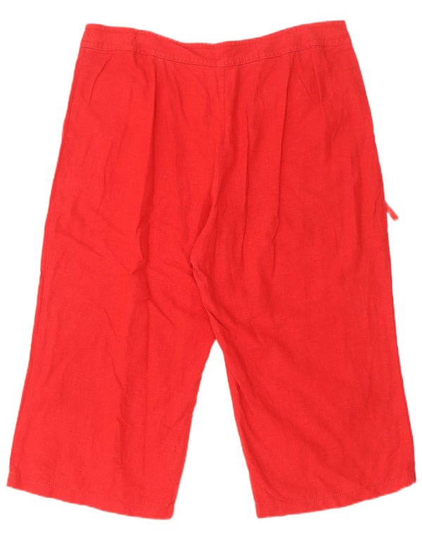 Marks & Spencer Bermudas para mujer UK 40 Large W34 Lino rojo