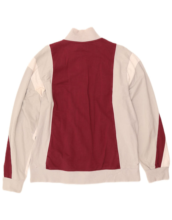 LOTTO Chaqueta superior de chándal con gráfico para mujer UK 40 XL Blanco Colorblock