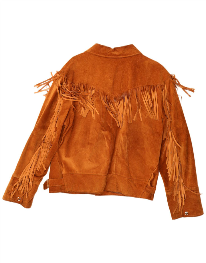 Vintage hombres gamuza chaqueta IT 50 marrón grande