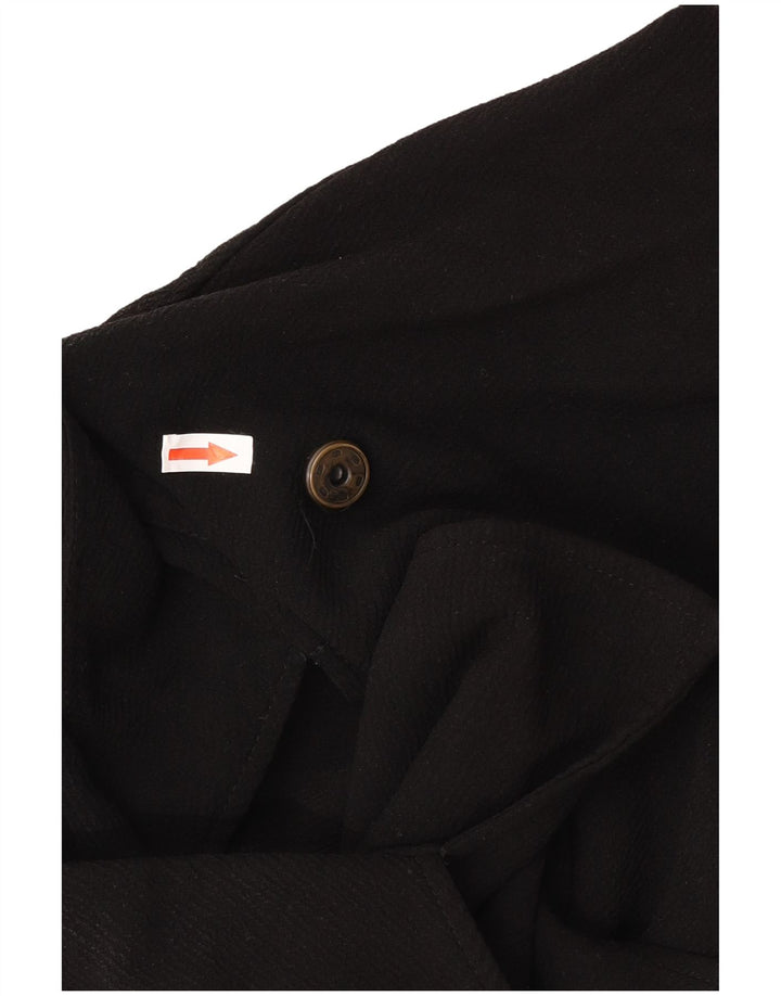 Topshop Abrigo extragrande para mujer UK 12 Mediano Poliéster negro