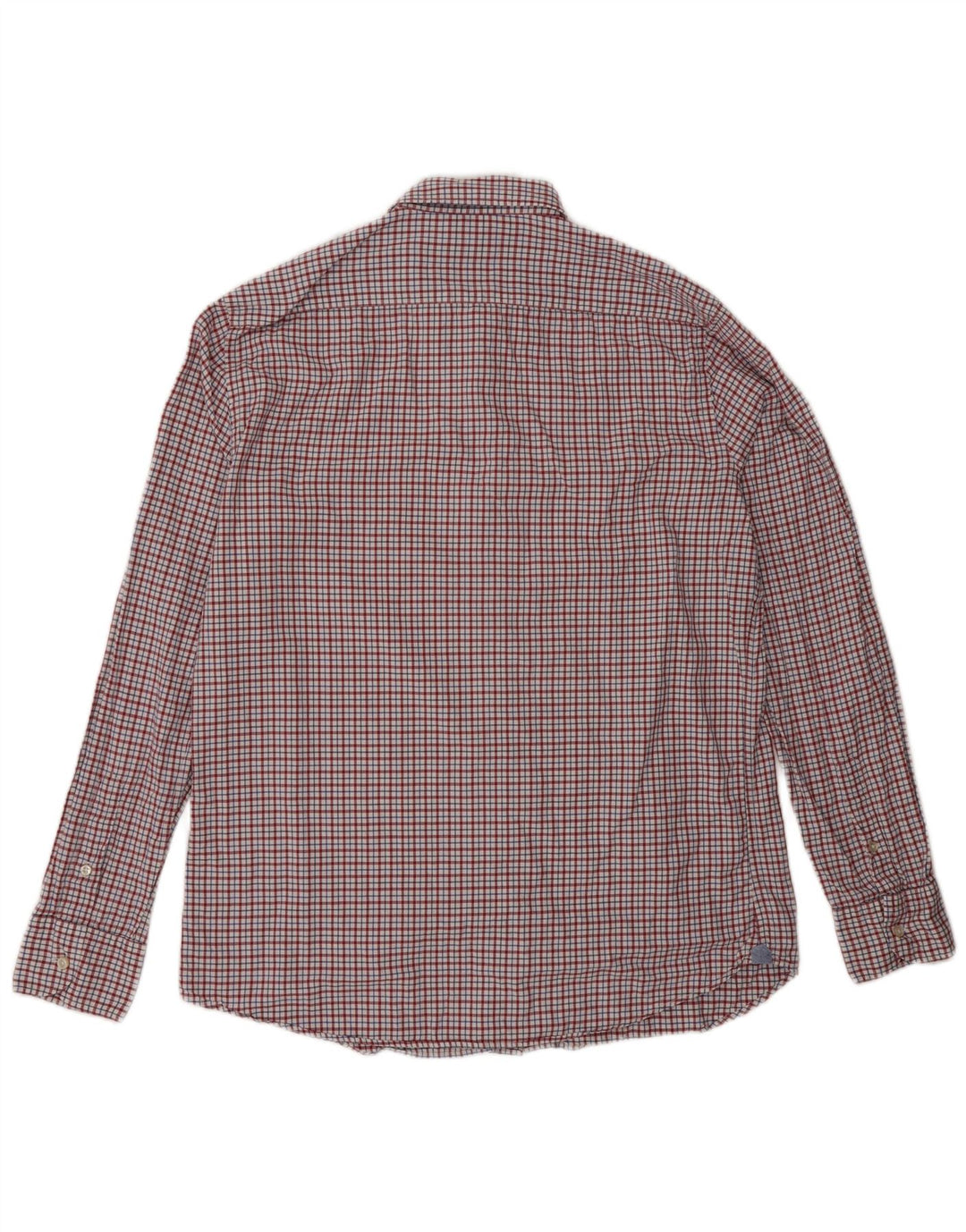 Camisa Massimo Dutti Hombre Vichy Roja Mediana