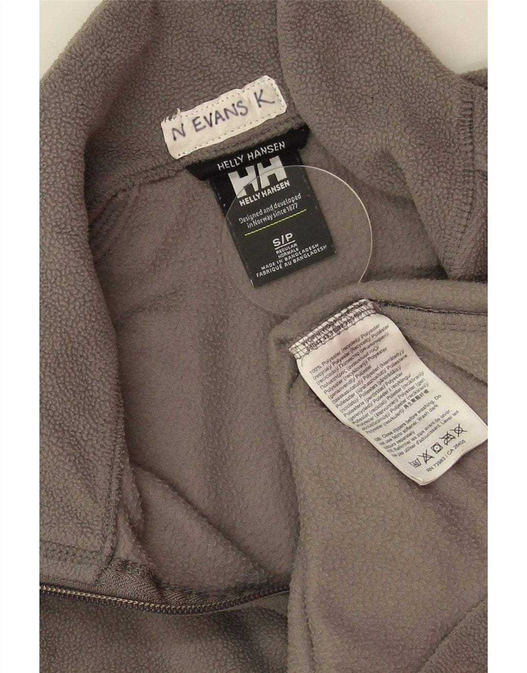Helly Hansen Jersey De Forro Polar Con Cremallera Para Hombre Pequeño Poliéster Gris