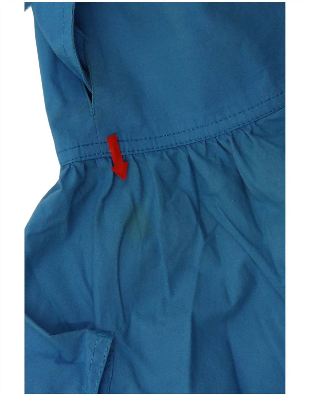 Vintage mujer A-Line falda pequeña W27 algodón azul
