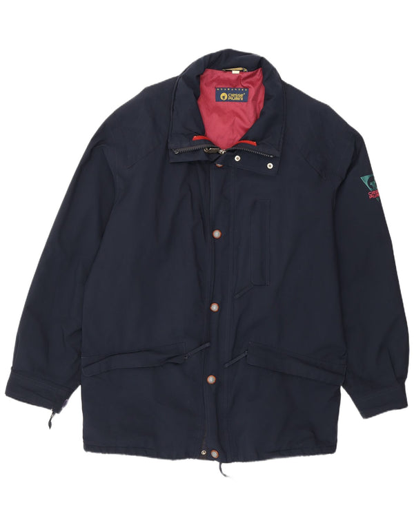 Ciesse Piumini Chaqueta impermeable holgada para hombre IT 52 Large Poliéster azul marino
