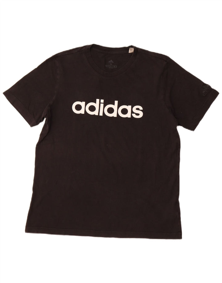 ADIDAS Camiseta gráfica para hombre Top Mediano Algodón negro