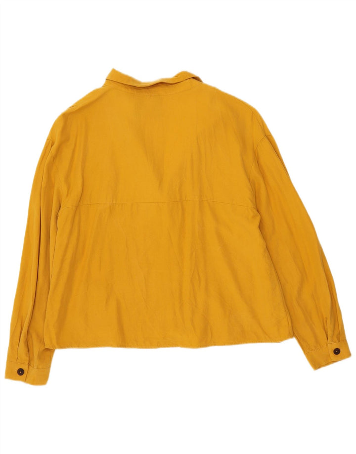 Zara Mujer Trafaluc Camisa UK 46 Grande Amarillo