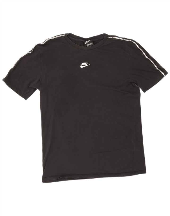 Nike Camiseta de ajuste estándar para hombre, talla mediana, algodón negro