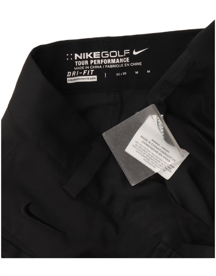 Pantalón chino recto de golf para hombre Nike W32 L30 Poliéster negro