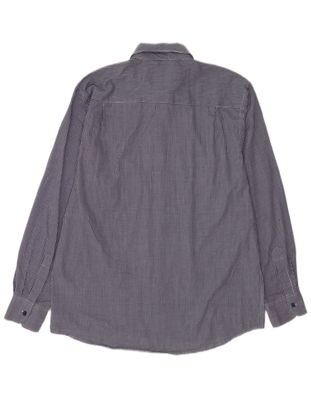 Pierre Cardin Camisa de corte regular para hombre XL Poliéster a cuadros azul marino