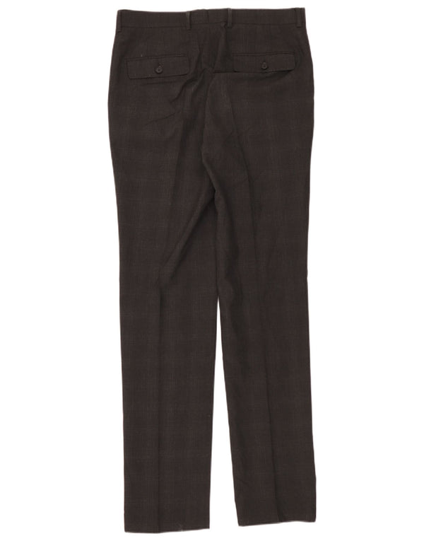 Marks & Spencer Pantalón de traje súper ajustado para hombre W32 L33 Cuadros grises