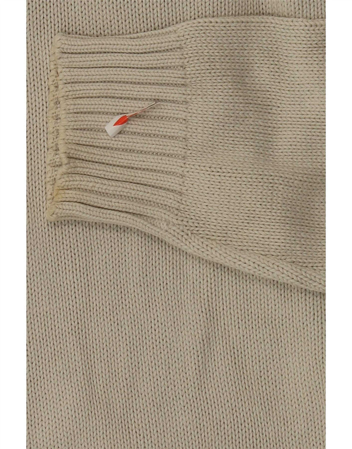Murphy & Nye Jersey con cuello y cremallera para hombre de algodón beige medio