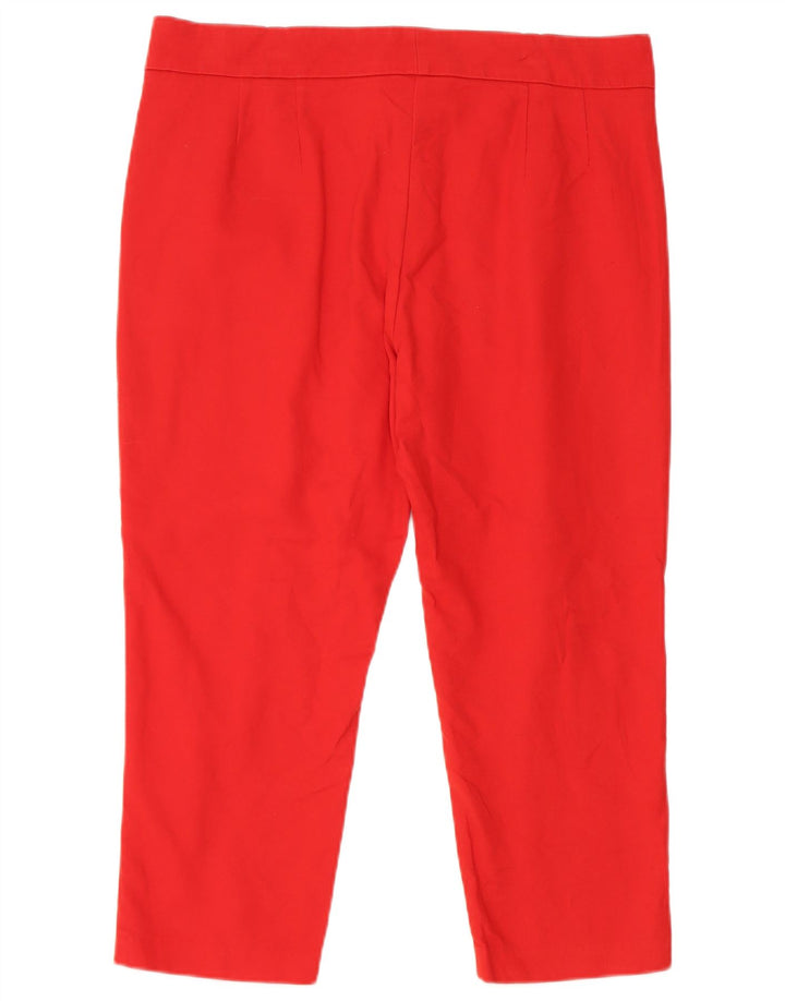 Pantalones capri rectos para mujer Marks & Spencer W34 L22 Rojo