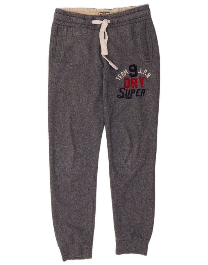 Superdry Hombre Pantalones De Chándal Slim Graphic Joggers Small De Algodón Gris