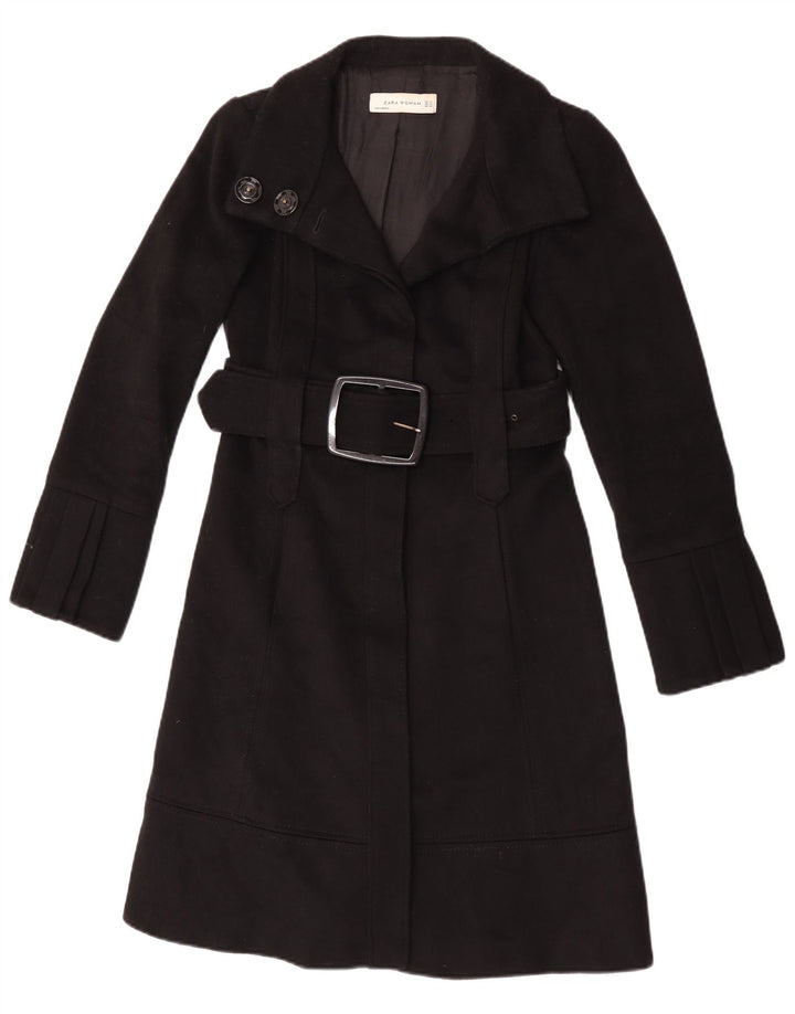 Zara Mujer Abrigo UK 6 XS Negro