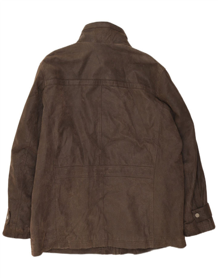 Peter Cofox Chaqueta de cuero para hombre UK 50 4XL Cuero marrón