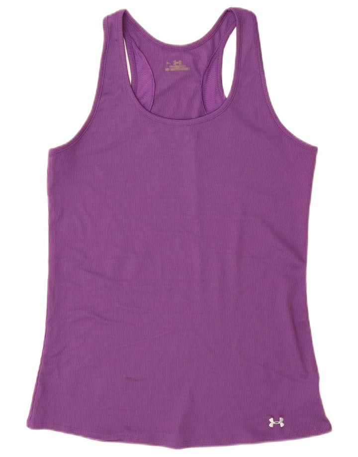 UNDER ARMOUR Womens Vest Top UK 16 Large Purple Polyester
