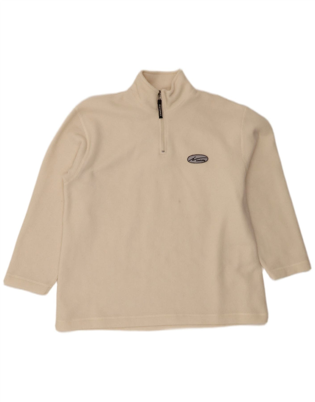 Invicta Jersey de forro polar con cuello y cremallera para hombre XL Poliéster blanco roto