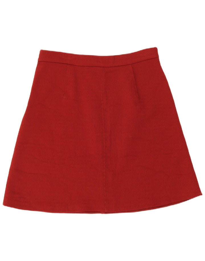 Zara Mujer Falda Acampanada Grande W30 Borgoña