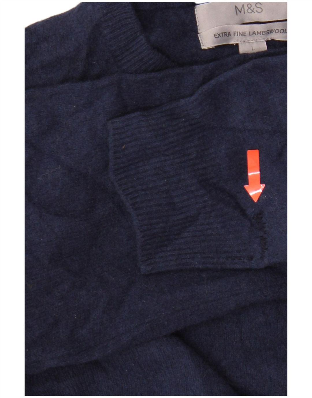 Marks & Spencer Jersey de cuello redondo para mujer UK 46 Large Blue Lambswool