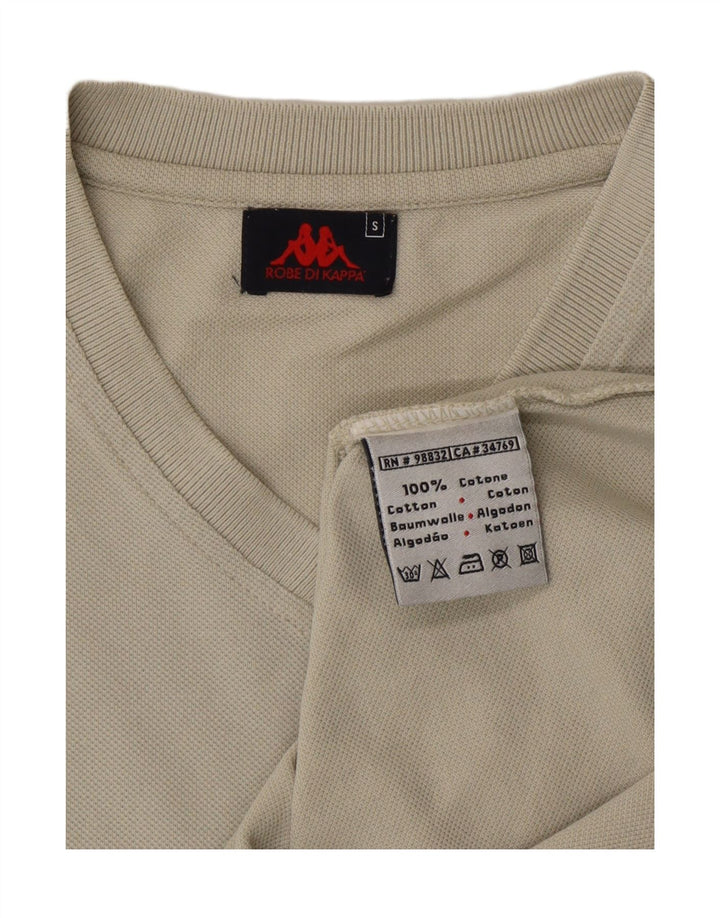 KAPPA Mens T-Shirt Top Small Beige Cotton Vintage Kappa and Second-Hand Kappa from Messina Hembry 