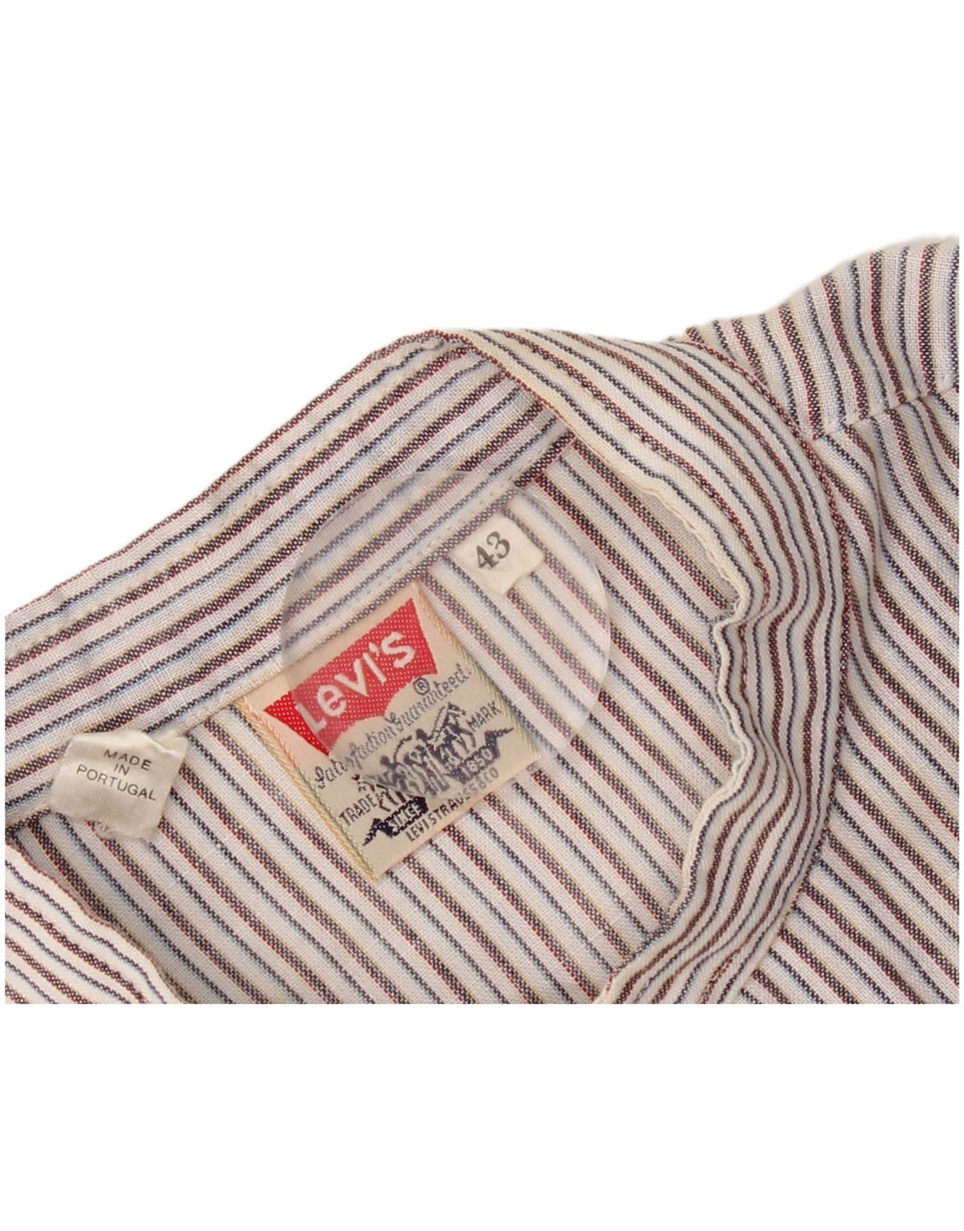 Camisa Levi's para hombre talla 43 algodón a rayas multicolor grande