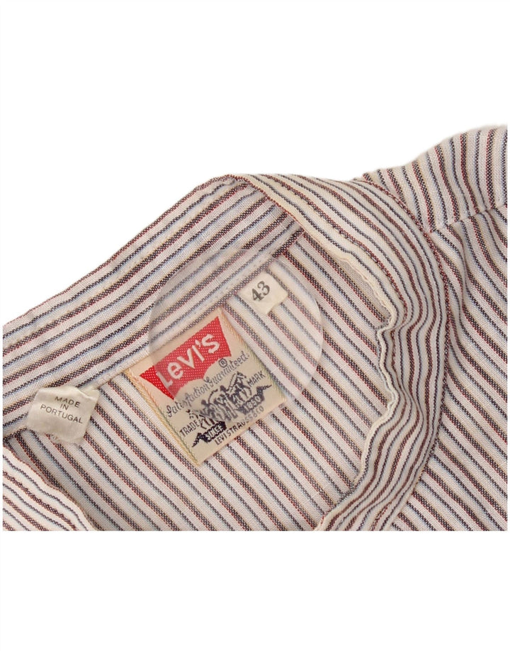 Camisa Levi's para hombre talla 43 algodón a rayas multicolor grande