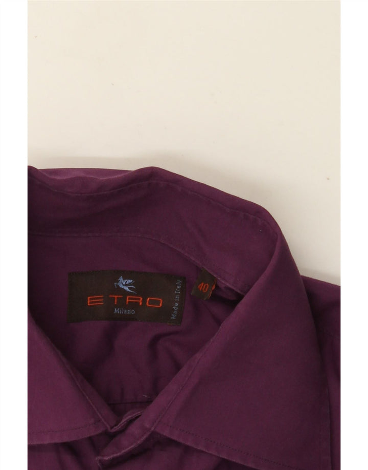 Camisa Etro Hombre Talla 40 Mediana Morado