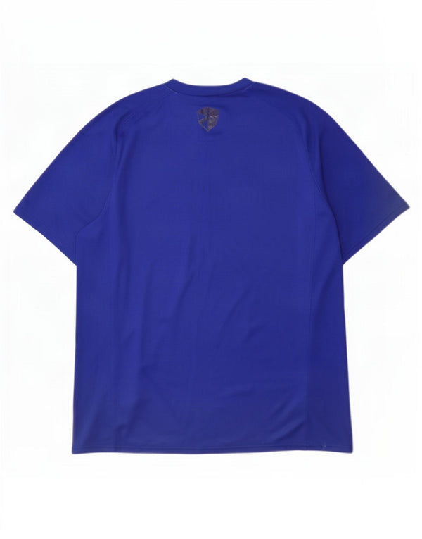 Camiseta Nike Dri Fit para hombre Top XL Azul Colorblock Poliéster