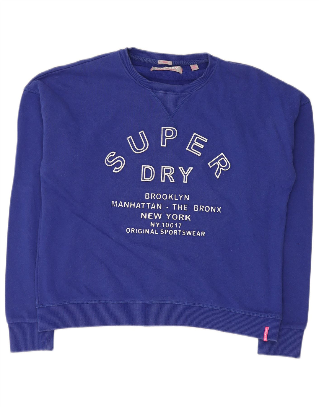 Superdry Mujer Oversize Graphic Sudadera Jumper UK 44 Azul Medio