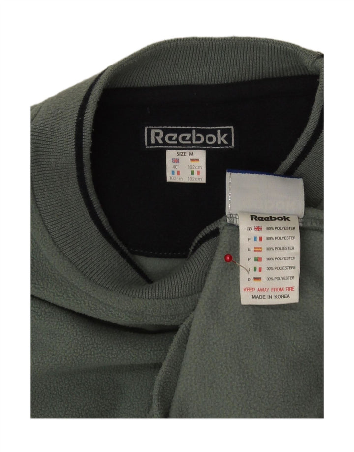 Reebok Jersey de forro polar para hombre UK 40 Poliéster verde medio
