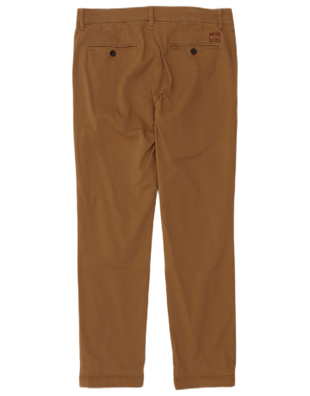 RIFLE Pantalón chino ajustado para hombre W32 L30 Algodón beige