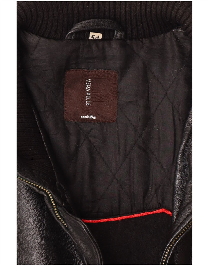 CONBIPEL Chaqueta de cuero para hombre IT 54 XL Cuero negro