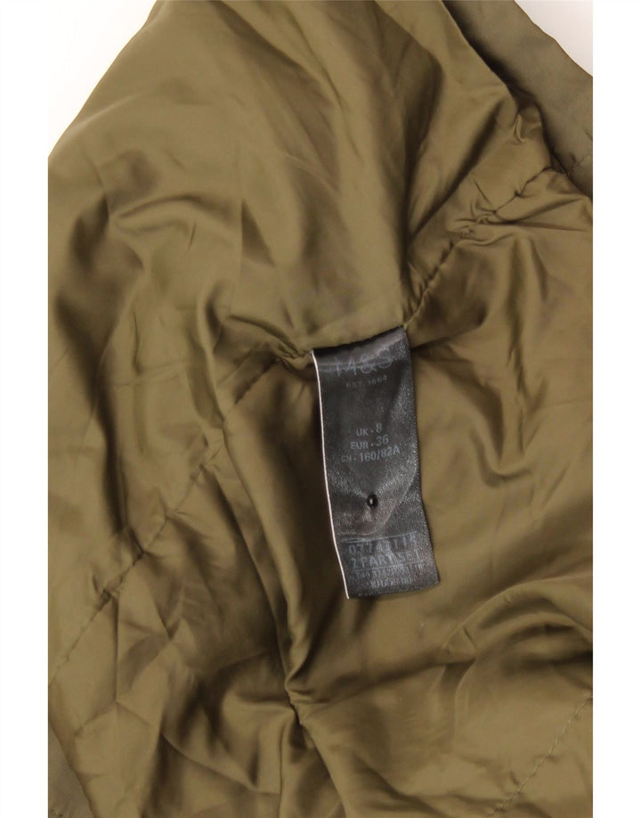 Marks & Spencer Chaqueta impermeable extragrande con capucha para mujer UK 8 Small Khaki