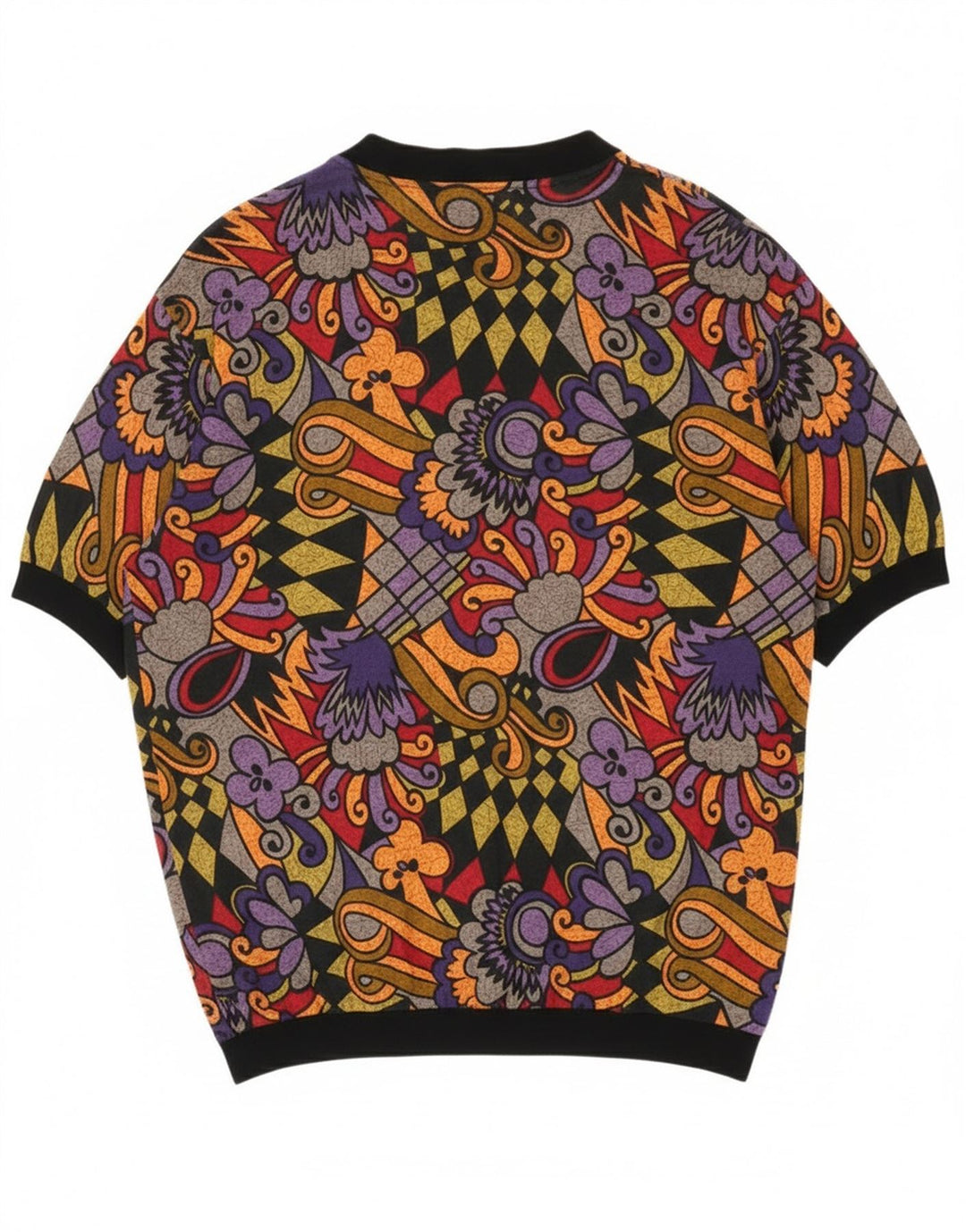 Vintage mujer oversized Cardigan Top Reino Unido 16 Grande multicolor geométrico