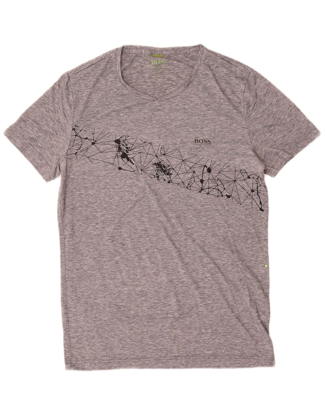 Camiseta Hugo Boss Hombre Top Gris Medio Poliéster Geométrico