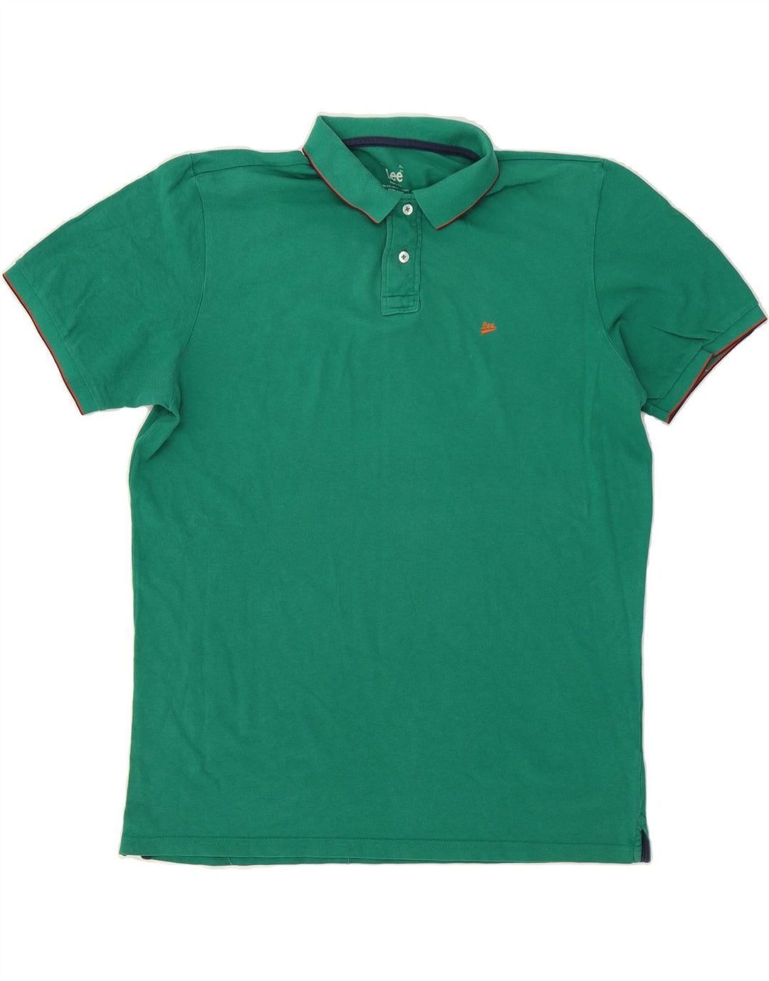 LEE Mens Regular Fit Polo Shirt XL Green Cotton Vintage Lee and Second-Hand Lee from Messina Hembry 