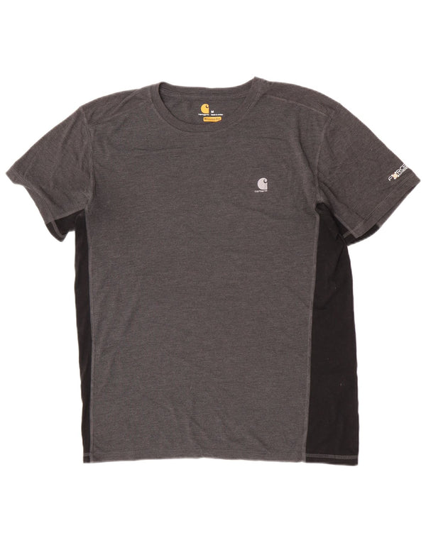 Carhartt Mens Relaxed Fit T-Shirt Top Medium Grey Colourblock Polyester
