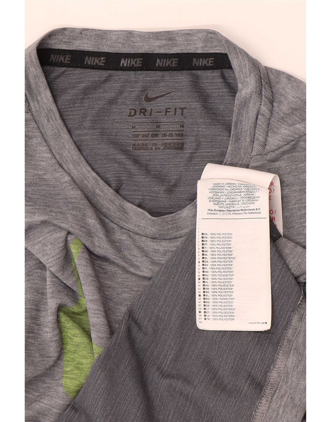 Nike Camiseta Dri Fit Graphic para niños 10-11 años Poliéster gris medio