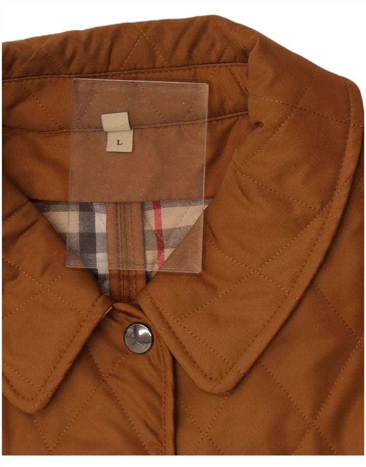 Burberry Chaqueta acolchada para mujer Reino Unido 46 Algodón beige grande