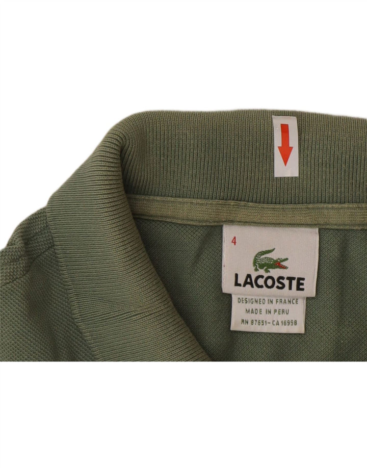 Polo Lacoste para hombre talla 4 algodón verde medio