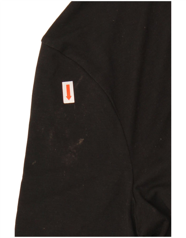 Tommy Hilfiger Top gráfico para mujer de manga larga UK 44 Poliéster negro mediano