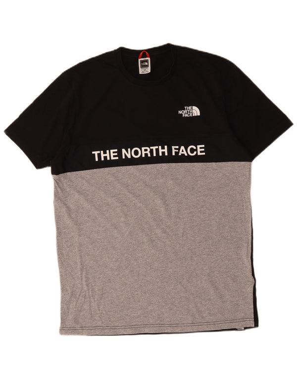 The North Face Camiseta gráfica para hombre, parte superior mediana de algodón color block negro